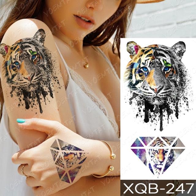 Elegant Black Waterproof Temporary Tattoo Stickers