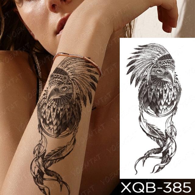 Elegant Black Waterproof Temporary Tattoo Stickers
