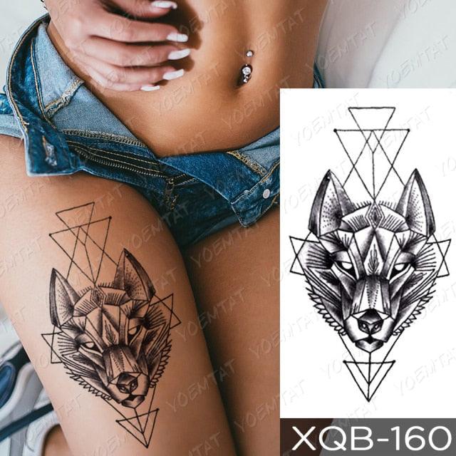 Elegant Black Waterproof Temporary Tattoo Stickers