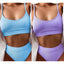 Ensemble de bikini triangle classique Allurelation pour femmes
