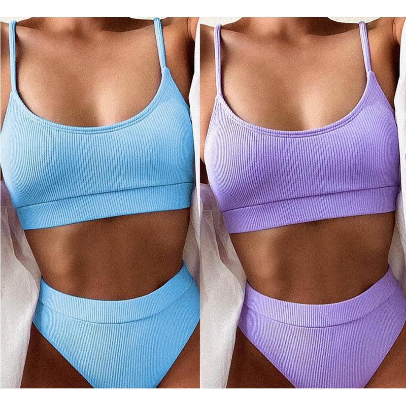 Ensemble de bikini triangle classique Allurelation pour femmes