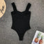Elegant Black One-Piece Swimsuit with Ruffles
