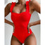 Elegant Black One-Piece Swimsuit with Ruffles
