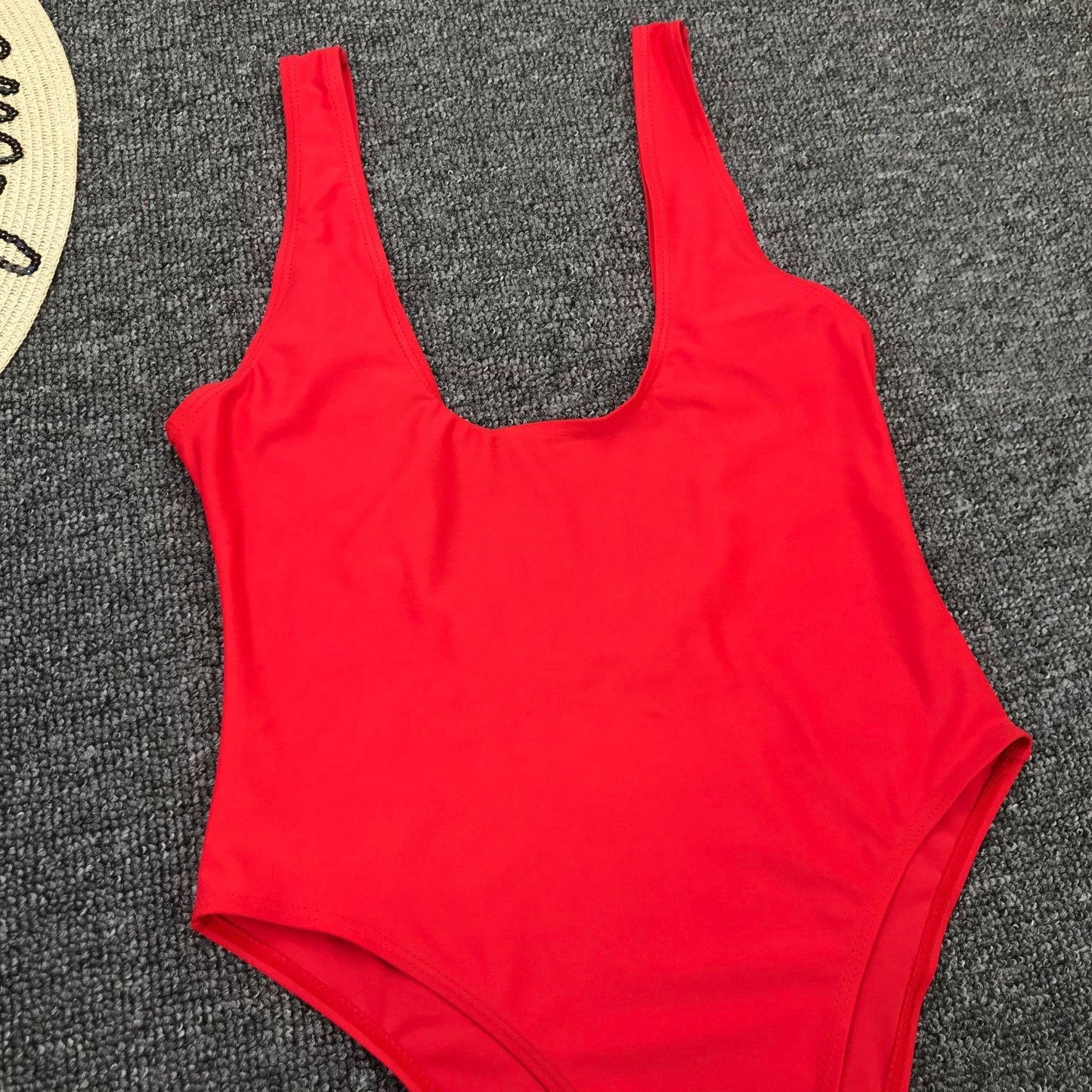 Elegant Black One-Piece Swimsuit with Ruffles