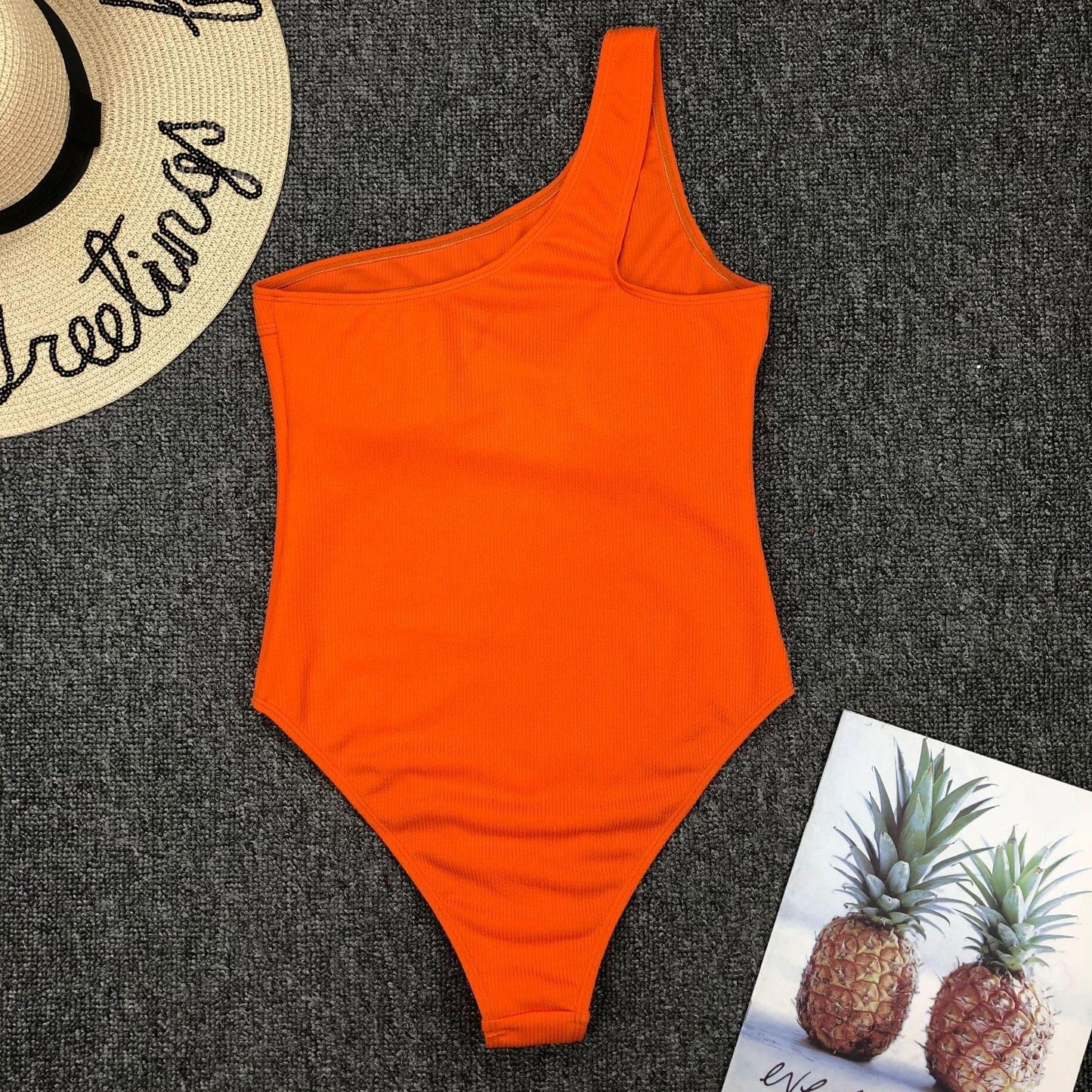 Elegant Black One-Piece Swimsuit with Ruffles