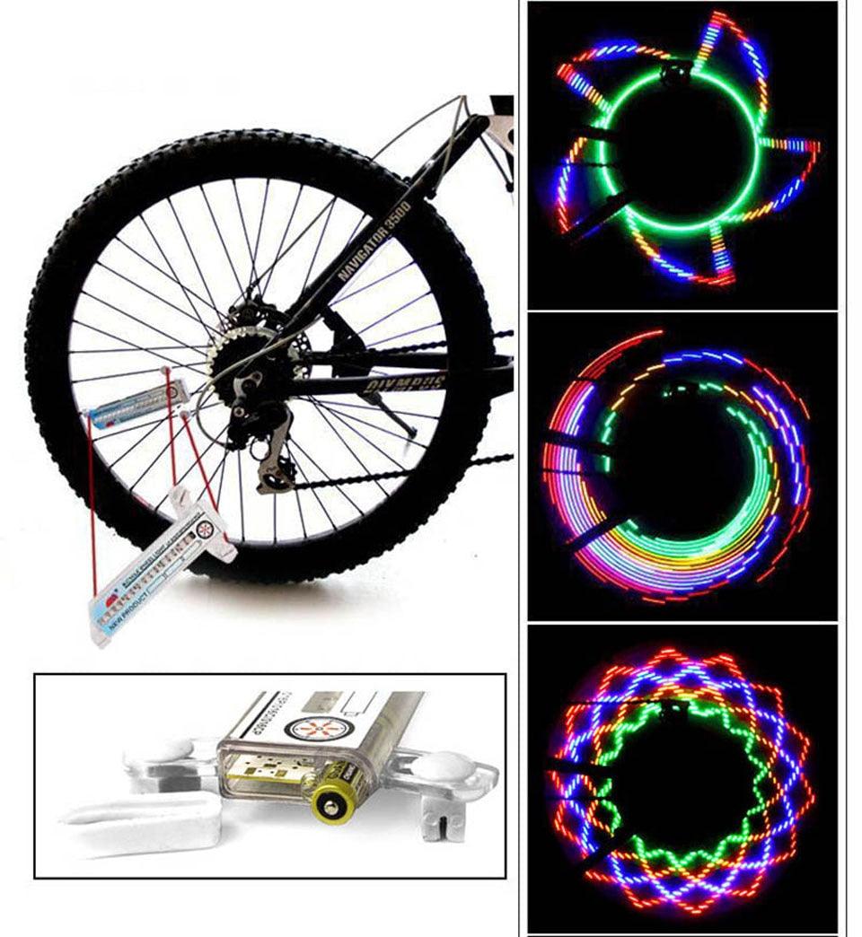 Lumière de rayon de vélo LED avec 32 motifs pour une visibilité accrue