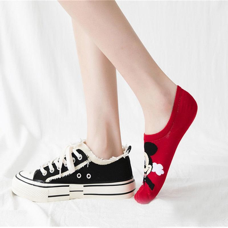 5 Pairs Cute Cartoon Animal Ankle Socks for Women