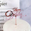 Elegante Topper de Pastel de Acrílico Doble Cara para Celebraciones