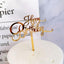 Elegante Topper de Pastel de Acrílico Doble Cara para Celebraciones