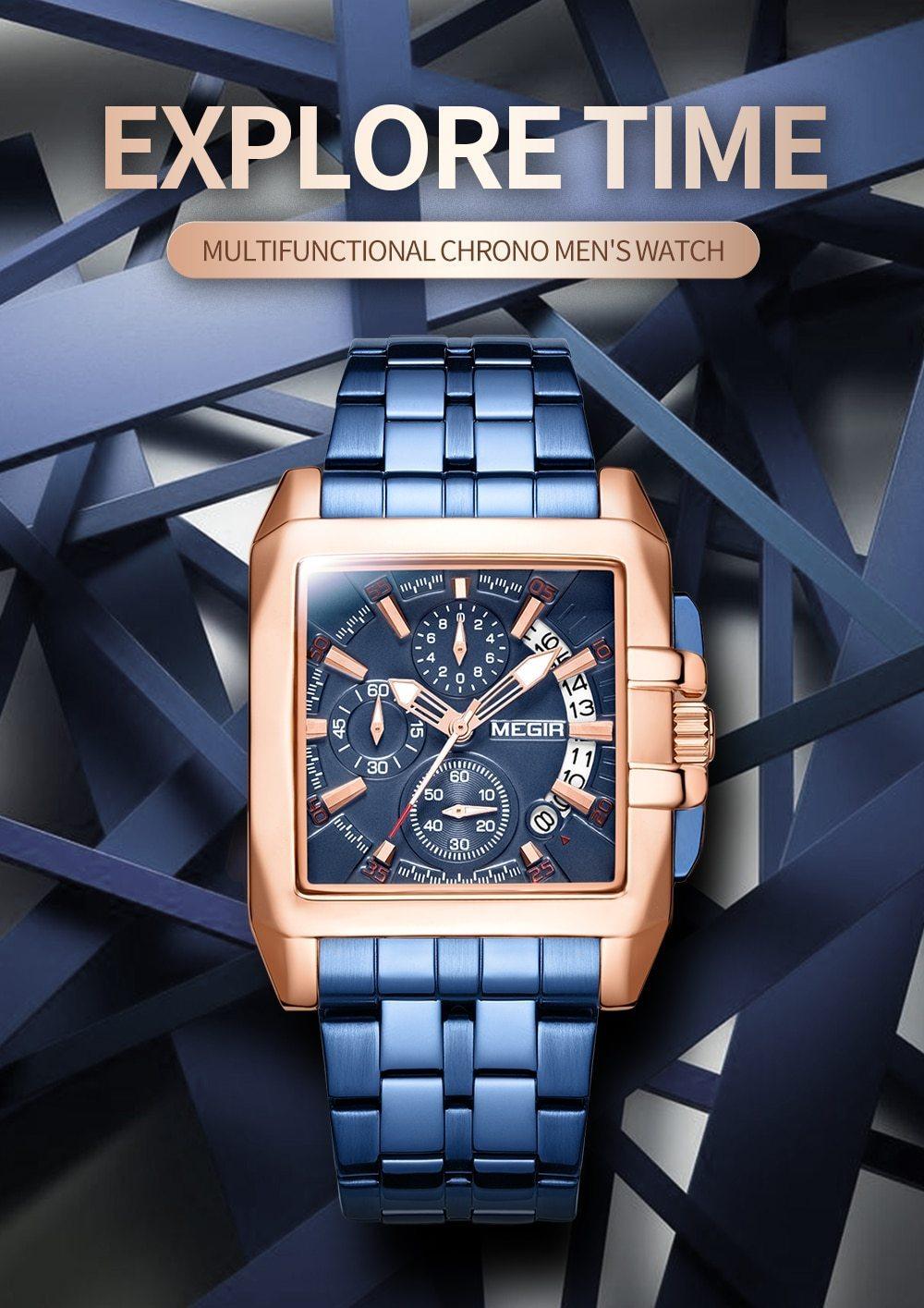 Montre analogique à quartz pour homme élégante avec fonctionnalités lumineuses