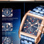 Montre analogique à quartz pour homme élégante avec fonctionnalités lumineuses