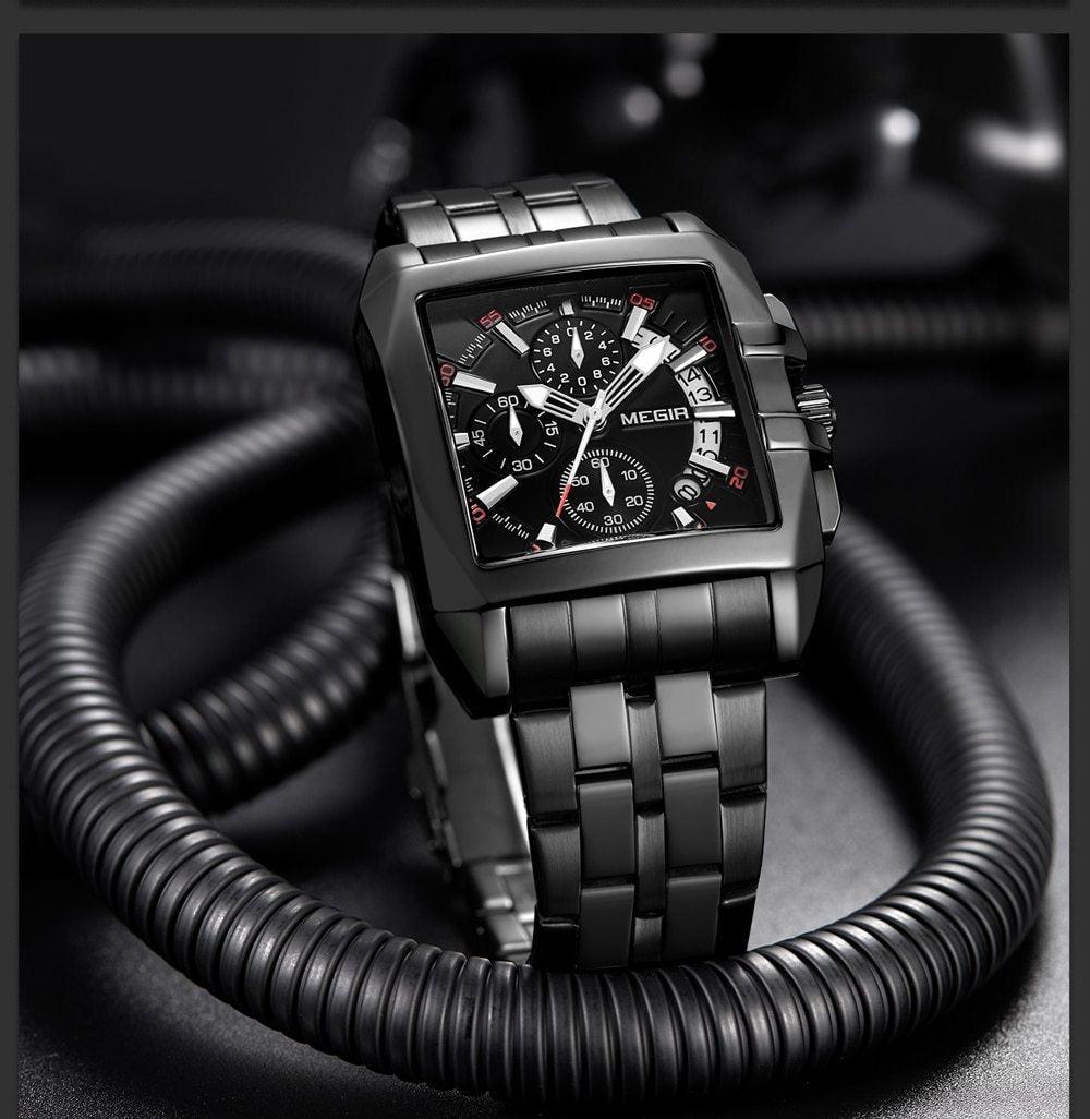 Montre analogique à quartz pour homme élégante avec fonctionnalités lumineuses