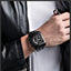 Montre analogique à quartz pour homme élégante avec fonctionnalités lumineuses