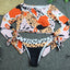 Conjunto de Bikini de Manga Larga con Estampado de Tigre para Mujeres