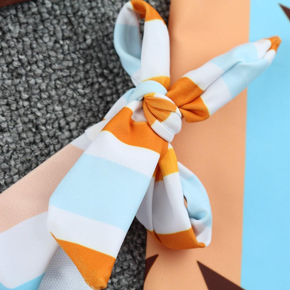Conjunto de Bikini de Manga Larga con Estampado de Tigre para Mujeres