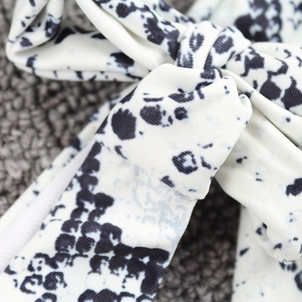 Conjunto de Bikini de Manga Larga con Estampado de Tigre para Mujeres