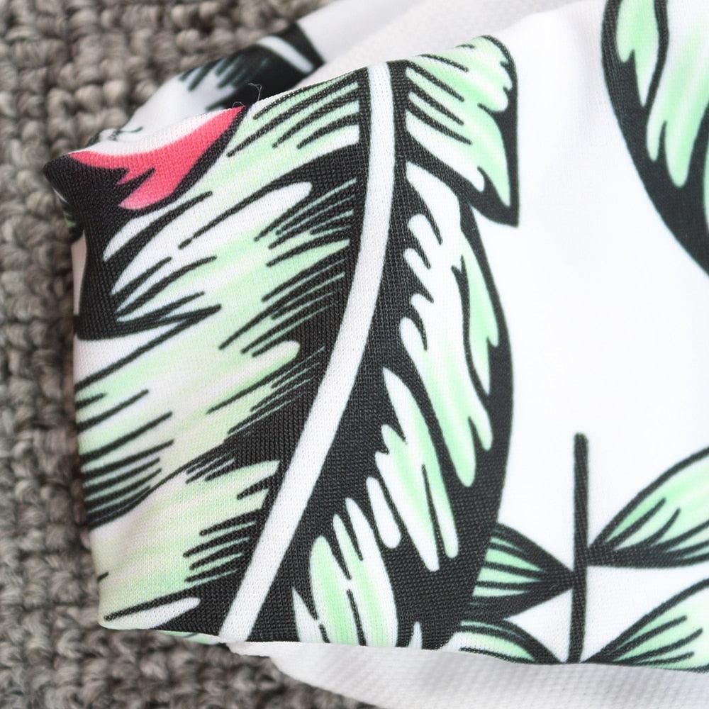 Conjunto de Bikini de Manga Larga con Estampado de Tigre para Mujeres