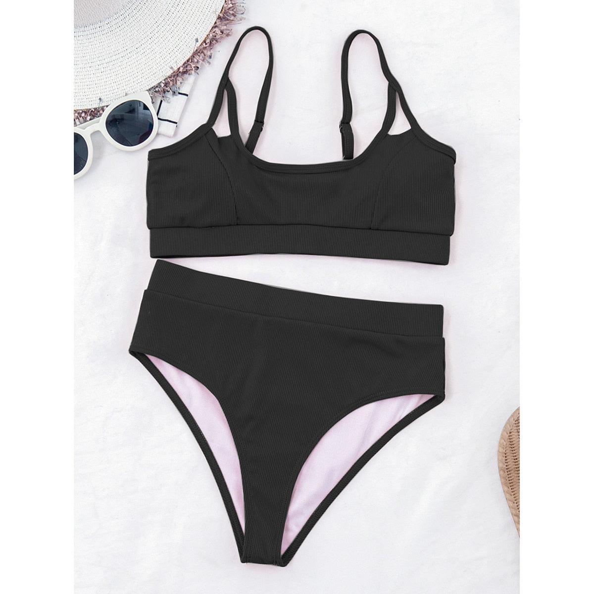 High Waist Push Up Bikini Set for Women