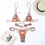 Vintage Print Halter Bikini Set for Women