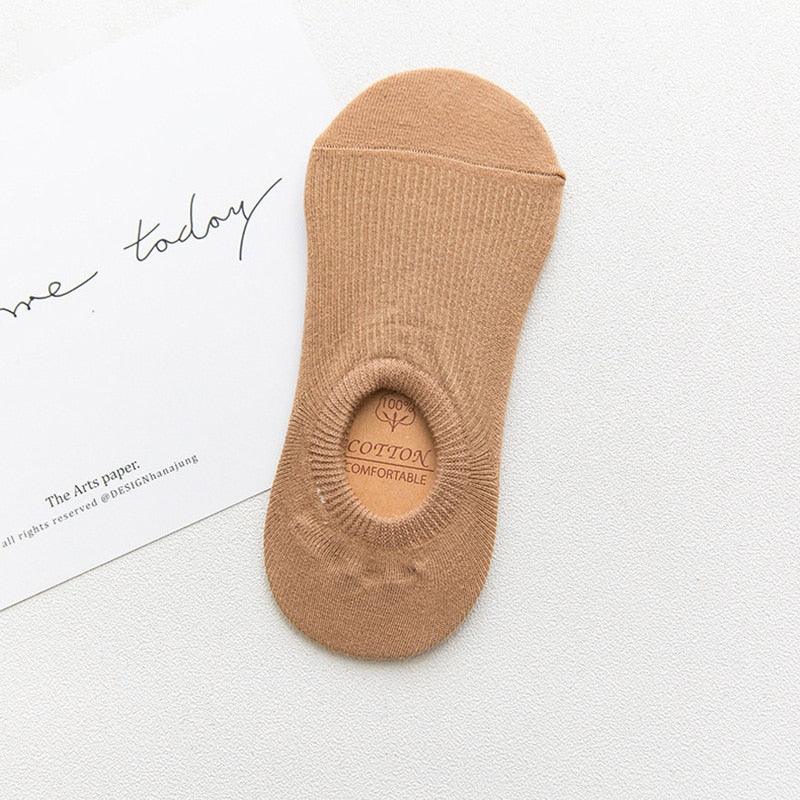 Calcetines de mujer de algodón premium sin costura y antideslizantes