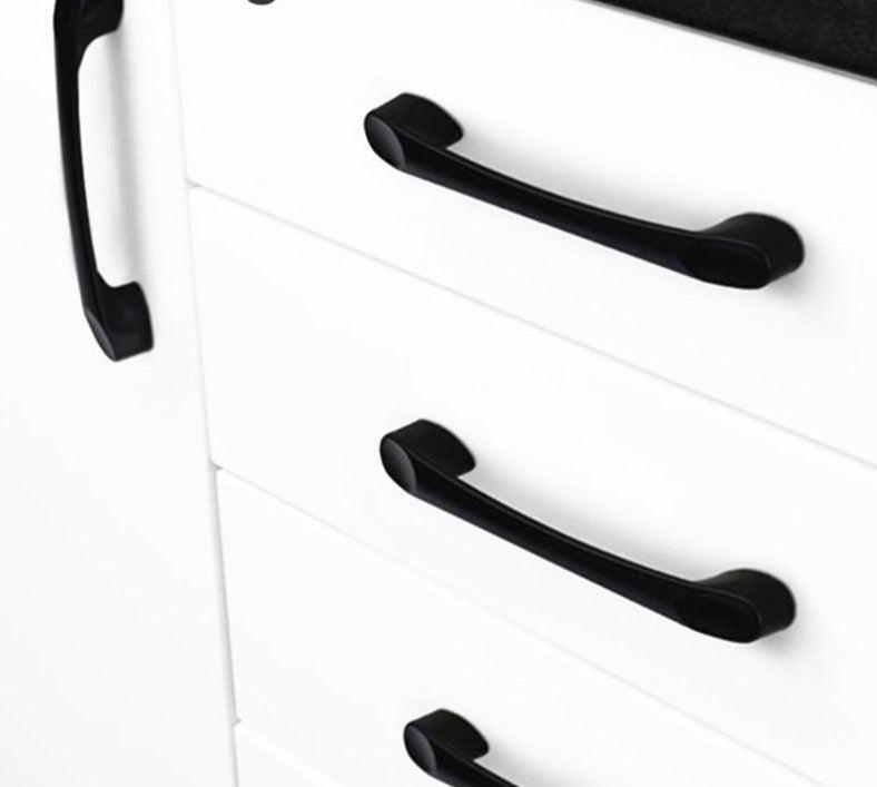Modern Solid Aluminum Cabinet Handles - Elegant Black Design