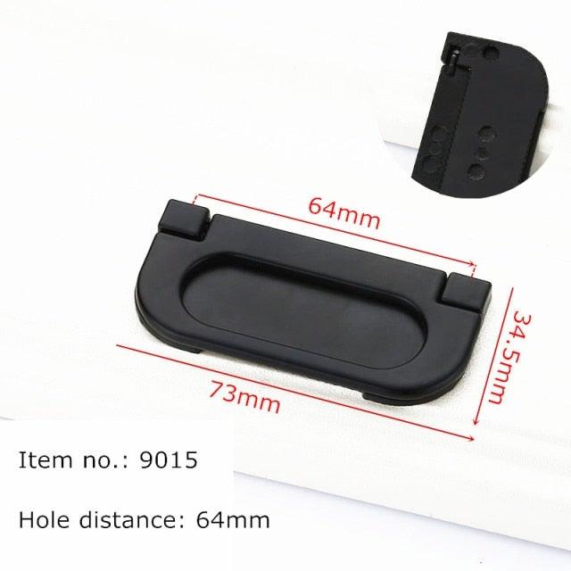 Modern Solid Aluminum Cabinet Handles - Elegant Black Design