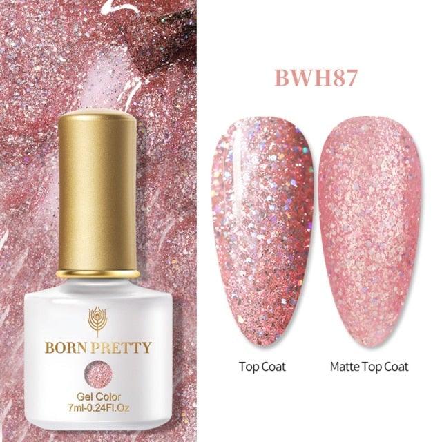 Vernis à ongles en gel pailleté coloré - Design élégant et premium