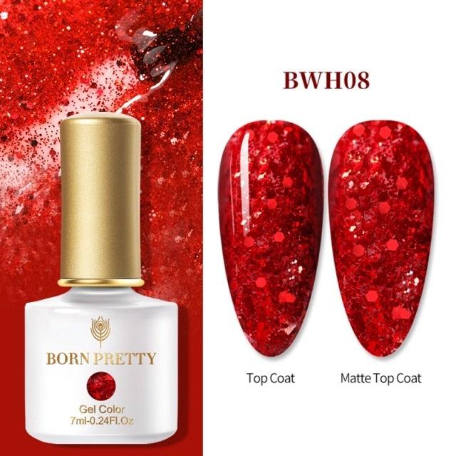 Vernis à ongles en gel pailleté coloré - Design élégant et premium