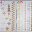 Tatouages temporaires pailletés or et argent - Imperméables et non toxiques