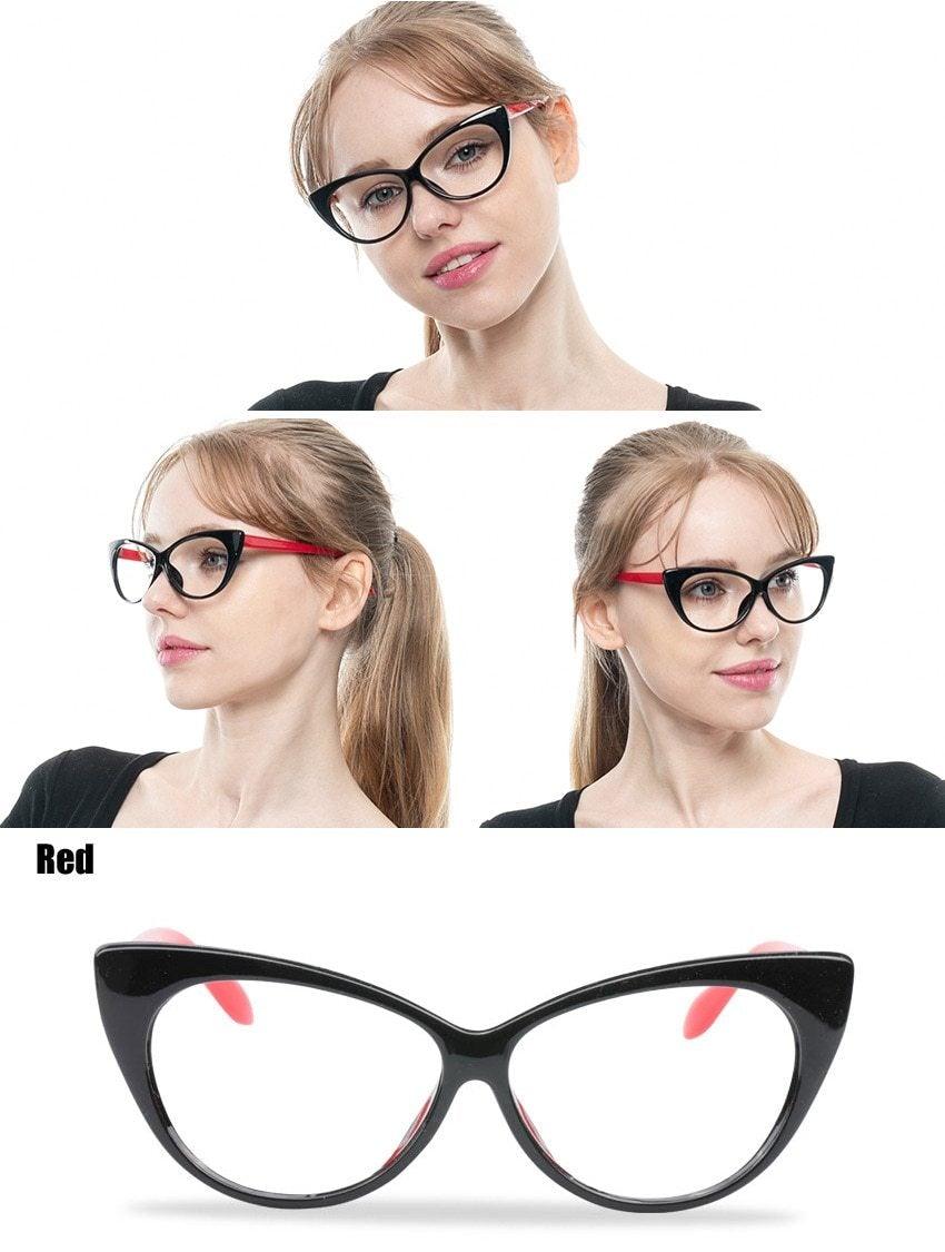 Lunettes de lecture en forme de chat pour femmes