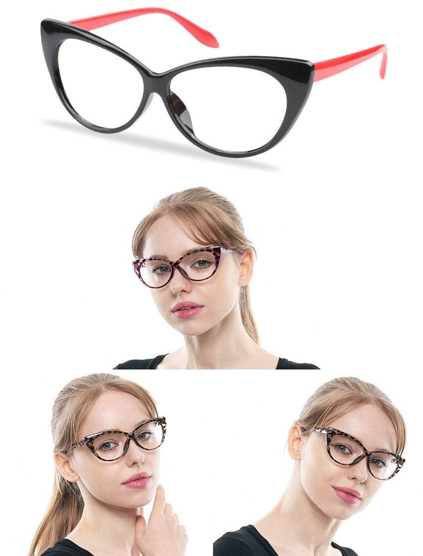 Lunettes de lecture en forme de chat pour femmes