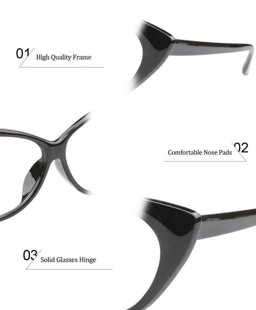 Lunettes de lecture en forme de chat pour femmes