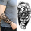 Luxury Black Forest Tiger Wolf Temporary Tattoo Sticker