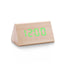 Elegant LED Wooden Alarm Clock with Temperature & Humidity Display - Korvel