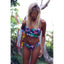 Ensemble de bikini noir taille haute de luxe pour femmes