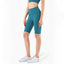 Shorts de cyclisme taille haute au toucher seconde peau pour femmes