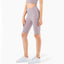 Shorts de cyclisme taille haute au toucher seconde peau pour femmes
