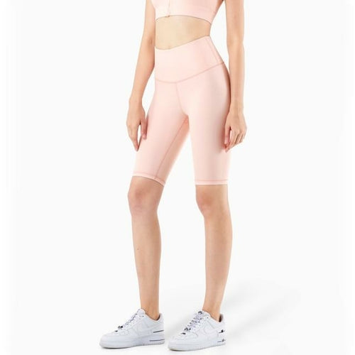 Shorts de cyclisme taille haute au toucher seconde peau pour femmes