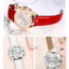 Montre de luxe blanche pour femmes en quartz étanche