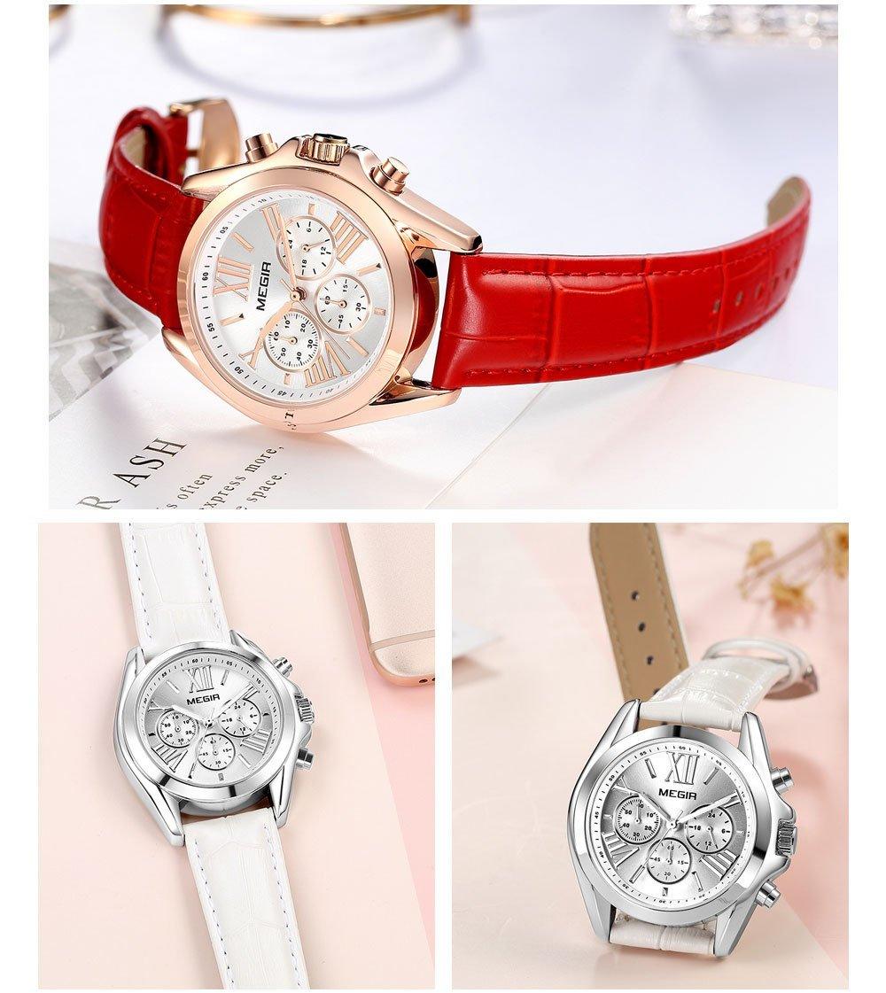 Montre de luxe blanche pour femmes en quartz étanche