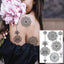 53 Hojas de Tatuajes Temporales de Encaje Negro para Mujeres