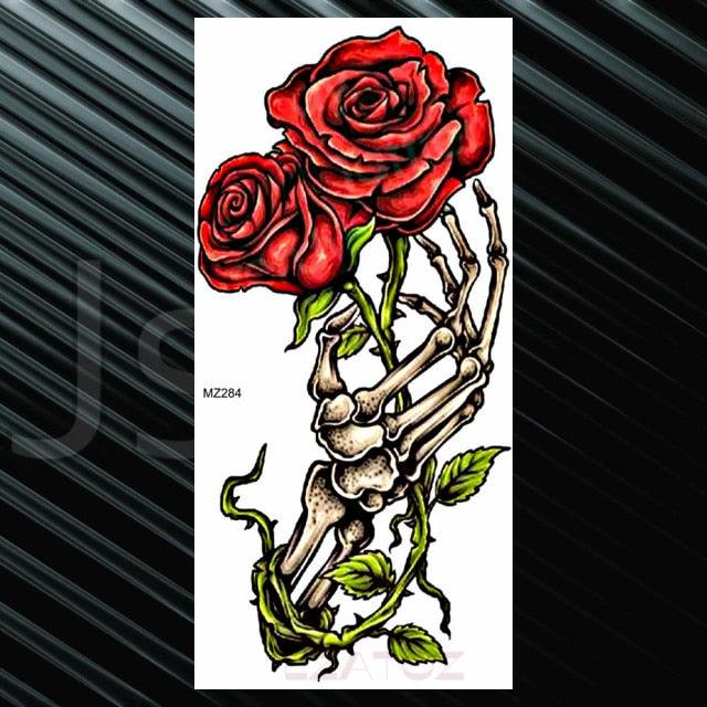 Women's Flower Temporary Tattoos - Elegant Waterproof Designs