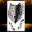 Tatouages Temporaires Forêt de Loup Noir - Design de Luxe pour Hommes
