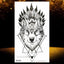 Tatouages Temporaires Forêt de Loup Noir - Design de Luxe pour Hommes