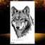 Tatouages Temporaires Forêt de Loup Noir - Design de Luxe pour Hommes