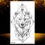 Tatouages Temporaires Forêt de Loup Noir - Design de Luxe pour Hommes