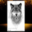 Tatouages Temporaires Forêt de Loup Noir - Design de Luxe pour Hommes
