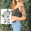 Tatouages Temporaires de Fleurs Réalistes pour Femmes - Art Corporel Imperméable