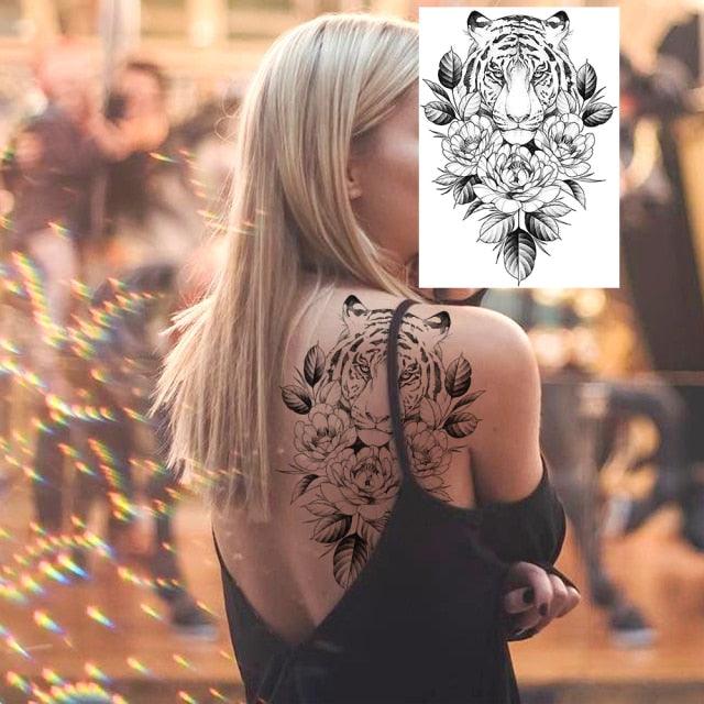 Tatouages Temporaires de Fleurs Réalistes pour Femmes - Art Corporel Imperméable