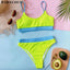 Ribbed High Waist Bikini Set for Women